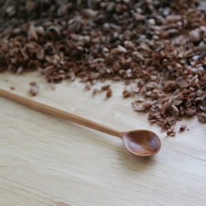 cherry wood condiment spoon